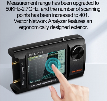 天線(xiàn)分析儀 4英寸IPS LCD 顯示屏 50KHz2.7GHz PORTXVNSA NanoVNA-H4 Plus