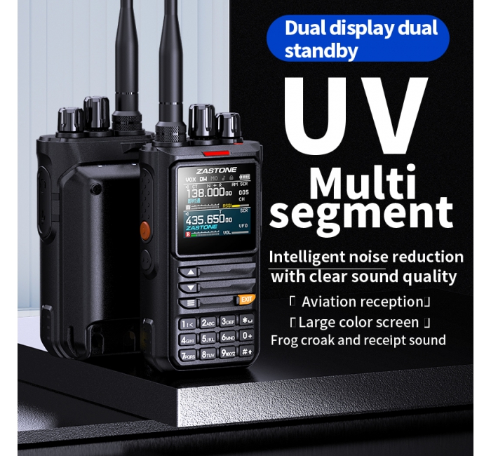 ZASTONE M8 10W walkie talkie dual band APP, edit frequency, one click decoding frequency, aviation frequency band