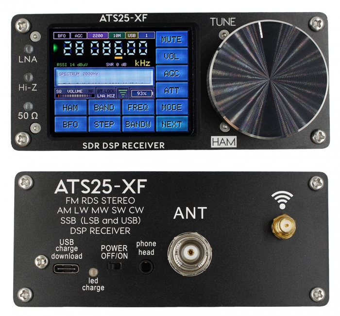 2025注冊(cè)版ATS25-XF全面升級(jí) 全波段便攜式收音機(jī) 高性能 DSP 收音機(jī)芯片 SI4732-A10 外接便攜圓環(huán)天線，具有非常高的接收靈敏度能適用于戶外和室內(nèi)的便攜高性能無線電接收設(shè)備